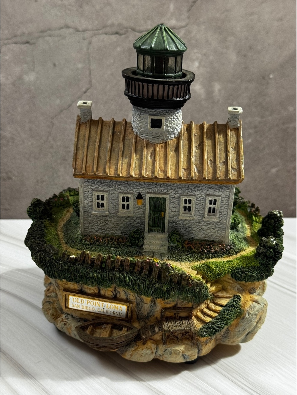 Westland 2140 Old Point Loma Lighthouse Music Box San Diego CA Light Not Working